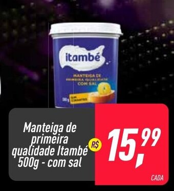Manteiga de primeira qualidade Itambe 500g com sal