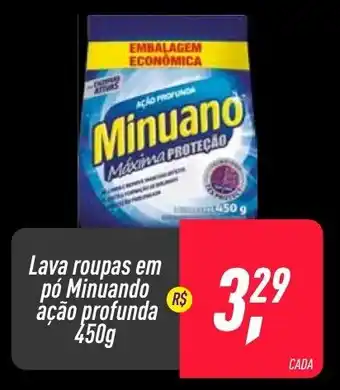 Lava roupas em po Minuando acao profunda 450g