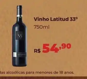 Villarreal Supermercados Vinho Latitud 33° 750ml oferta