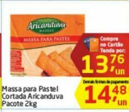 Massa para pastel aricanduva