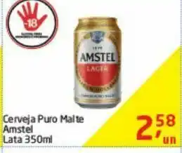 Tenda Atacado Cerveja amstel puro malte lata 350 ml oferta