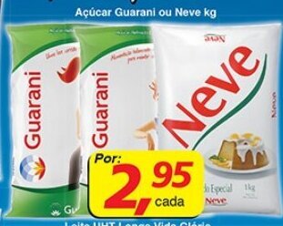Supermercados Guanabara Acucar Guarani ou Neve 1kg oferta