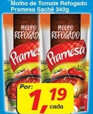 Supermercados Guanabara Molho de Tomate Refogado Pramesa 340g oferta