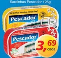 Supermercados Guanabara Sardinha Pescador 125g oferta