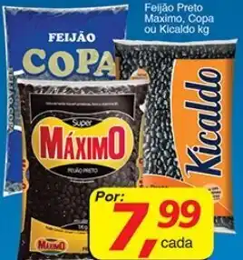 Supermercados Guanabara Feijao Preto Maximo Copa ou Kicaldo 1kg oferta