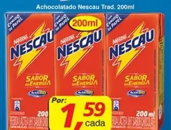 Supermercados Guanabara Achocolatado Nescau Trad. 200ml oferta