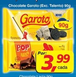 Supermercados Guanabara Chocolate Garoto 90g oferta