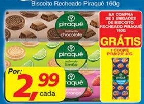 Supermercados Guanabara Biscoito Recheado Piraque 160g oferta