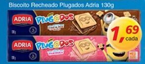 Supermercados Guanabara Biscoito Recheado Plugados Adria 130g oferta