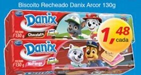 Supermercados Guanabara Biscoito Recheado Danix Arcor 130g oferta