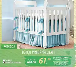 Lojas Cem Berço minicama lila II oferta