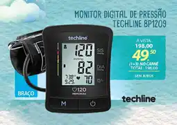 Lojas Cem Monitor digital de pressão techline bp1209 oferta