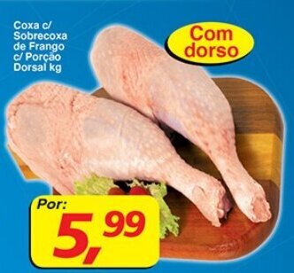 Supermercados Guanabara Coxa c/ Sobrecoxa de Frango c/ Porcao Dorsal 1kg oferta