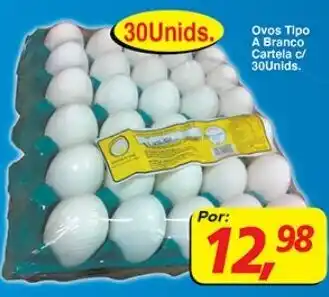 Ovos Tipo A Branco Cartela com 30unids.