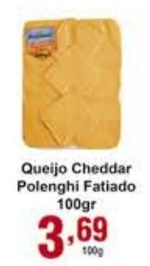 Rossi Supermercado Queijo Cheddar Polenghi Fatiado 100g oferta