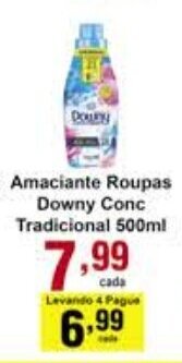 Rossi Supermercado Amaciante Roupas Downy Conc. Trad. 500ml oferta