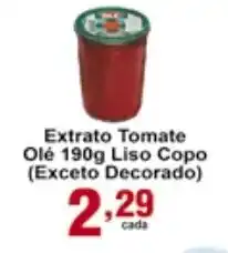 Rossi Supermercado Extrato Tomate Ole 90g Liso Copo (exceto Decorado) oferta