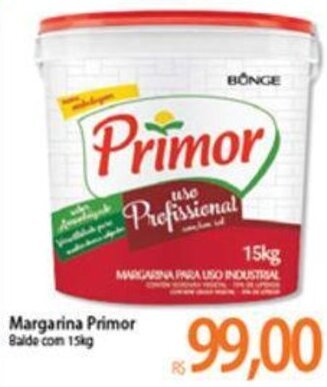 Atacadão Margarina Primor 15kg oferta