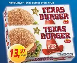 Supermercados Guanabara Hambúrguer Texas Burger Seara oferta