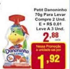 Rossi Supermercado Petit Danoninho 70g Para Levar Compre 2 und. oferta