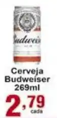 Rossi Supermercado Cerveja Budweiser 269ml oferta