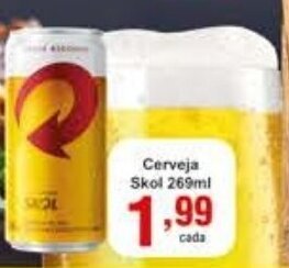 Rossi Supermercado Cerveja Skol 269ml oferta