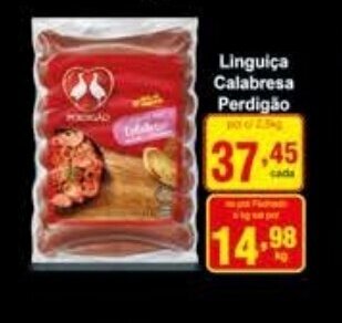 Rossi Supermercado Linguica Calabresa Perdigao 1kg oferta