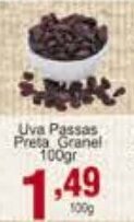 Uva Passas Preta Granel 100g