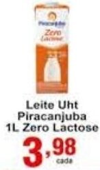 Rossi Supermercado Leite Uht Piracanjuba 1L Zero Lactose oferta