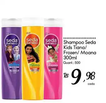 Giassi Supermercados Shampoo Seda Kids Tiana Frozen Moana 300ml oferta