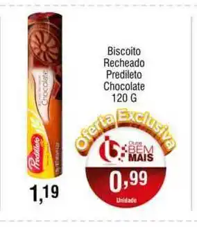 Supermercado Bem Barato Biscoito Recheado Predileto Chocolate 120g oferta