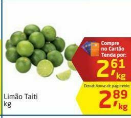 Tenda Atacado Limão taiti kg oferta