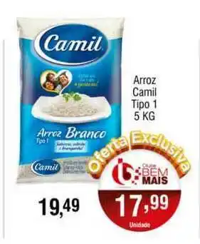 Supermercado Bem Barato Arroz Camil Tipo 1 5kg oferta