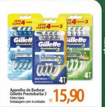 Atacadão Aparelho De Barbear Gillette Prestobarba 3 oferta