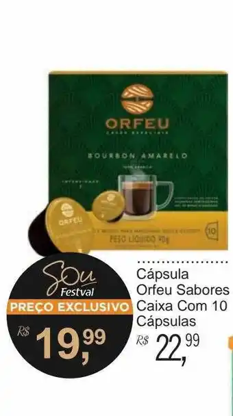 Festval Cápsula Orfeu Sabores Caixa Com 10 oferta