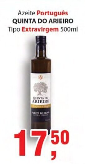 Supermercados Mundial Azeite Portugues Quinta Do Arieiro tipo Extravirgem 500ml oferta