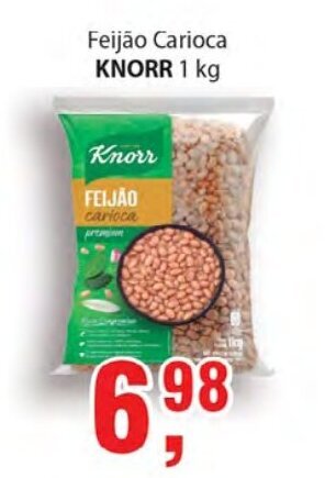 Supermercados Mundial Feijao Carioca Knorr 1kg oferta