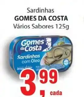 Supermercados Mundial Sardinhas Gomes da Costa 125g oferta