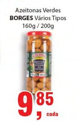 Supermercados Mundial Azeitonas Verdes Borges 160g/200g oferta