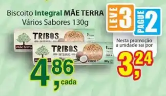 Supermercados Mundial Biscoito Integral Mae Terra 130g oferta