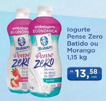Supermercados Mundial Iogurte Pense Zero Batido ou Morango 1.15kg oferta