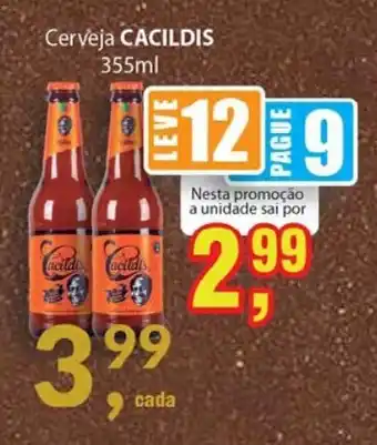 Supermercados Mundial Cerveja Cacildis 355ml oferta