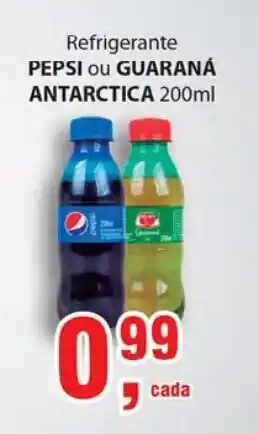 Supermercados Mundial Pepsi ou Guarana Antarctica 200ml oferta