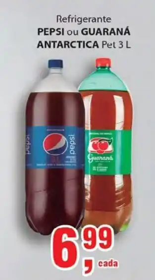 Supermercados Mundial Pepsi ou Guarana Antarctica 3L oferta