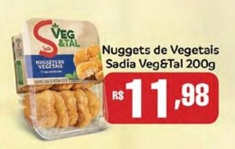 Supermercados Mundial Nuggets de Vegetais Sadia Veg&Tal 200g oferta
