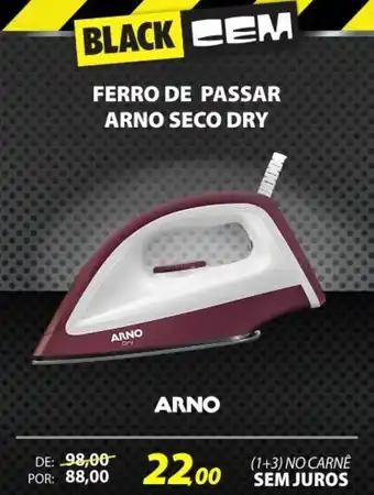 Lojas Cem Ferro de Passar Arno Seco Dry oferta