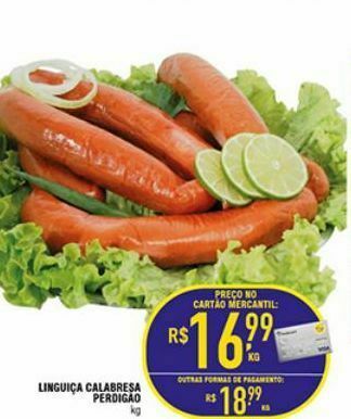 Mercantil Rodrigues Linguiça calabresa oferta