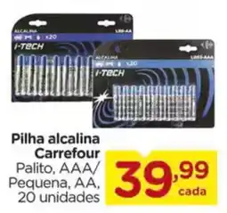 Carrefour Pilha alcalina Carrefour oferta