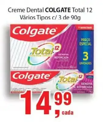 Supermercados Mundial Creme Dental Colgate total 12 varios tipos c/3 de 90g oferta