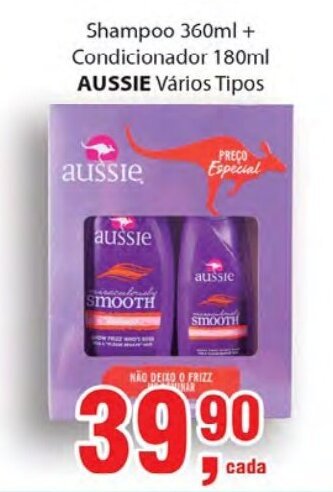 Supermercados Mundial Shampoo 360ml + Condicionador 180ml Aussie oferta